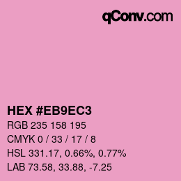 Color code: HEX #EB9EC3 | qconv.com