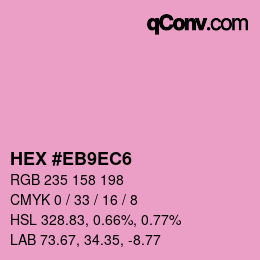 Color code: HEX #EB9EC6 | qconv.com