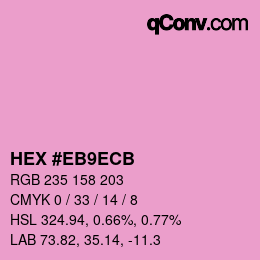 カラーコード: HEX #EB9ECB | qconv.com
