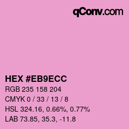 Color code: HEX #EB9ECC | qconv.com