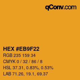 Color code: HEX #EB9F22 | qconv.com
