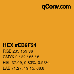 颜色代码: HEX #EB9F24 | qconv.com