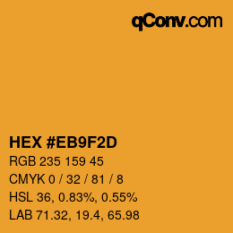 Código de color: HEX #EB9F2D | qconv.com
