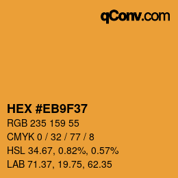 カラーコード: HEX #EB9F37 | qconv.com