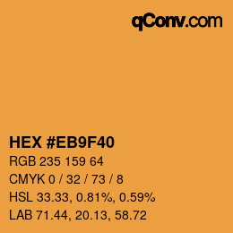 Color code: HEX #EB9F40 | qconv.com