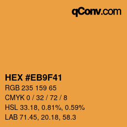 Color code: HEX #EB9F41 | qconv.com