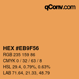 カラーコード: HEX #EB9F56 | qconv.com