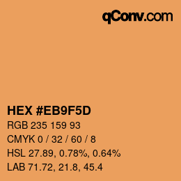 Color code: HEX #EB9F5D | qconv.com