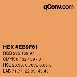 颜色代码: HEX #EB9F61 | qconv.com