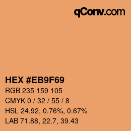カラーコード: HEX #EB9F69 | qconv.com