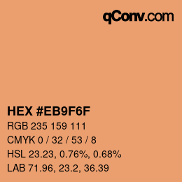 Color code: HEX #EB9F6F | qconv.com