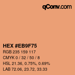 カラーコード: HEX #EB9F75 | qconv.com