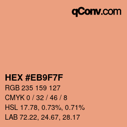 Farbcode: HEX #EB9F7F | qconv.com