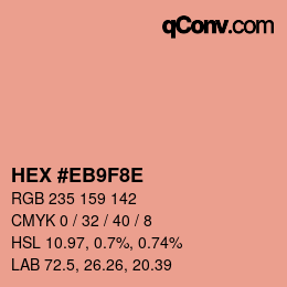 Color code: HEX #EB9F8E | qconv.com