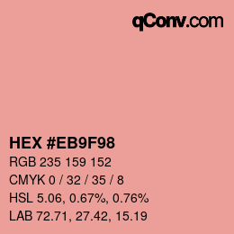 Color code: HEX #EB9F98 | qconv.com