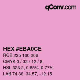 Color code: HEX #EBA0CE | qconv.com