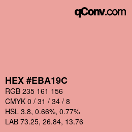 Color code: HEX #EBA19C | qconv.com