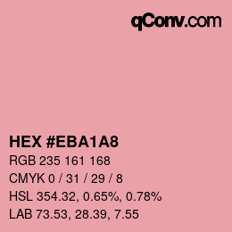 Color code: HEX #EBA1A8 | qconv.com