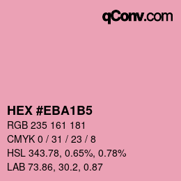 Color code: HEX #EBA1B5 | qconv.com