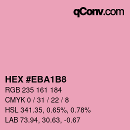 Color code: HEX #EBA1B8 | qconv.com
