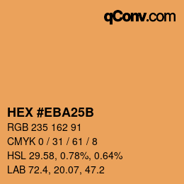 Color code: HEX #EBA25B | qconv.com
