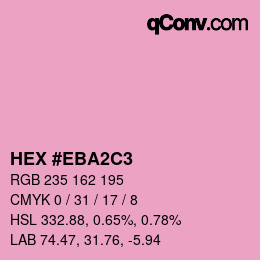 Color code: HEX #EBA2C3 | qconv.com