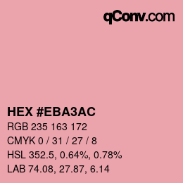 Color code: HEX #EBA3AC | qconv.com