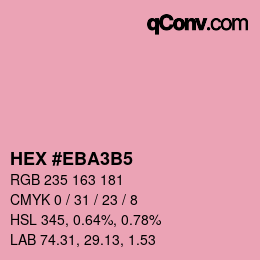 Código de color: HEX #EBA3B5 | qconv.com
