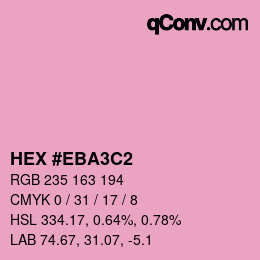 カラーコード: HEX #EBA3C2 | qconv.com