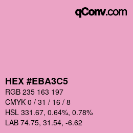 Color code: HEX #EBA3C5 | qconv.com