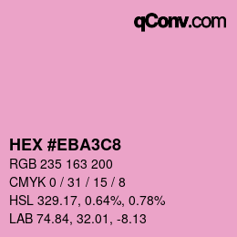 カラーコード: HEX #EBA3C8 | qconv.com
