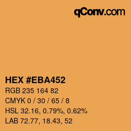 カラーコード: HEX #EBA452 | qconv.com