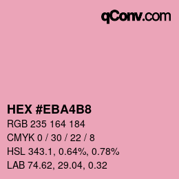 Color code: HEX #EBA4B8 | qconv.com