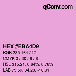 Color code: HEX #EBA4D9 | qconv.com