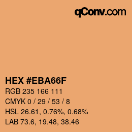 カラーコード: HEX #EBA66F | qconv.com