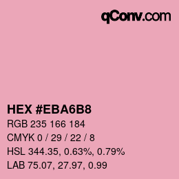 Color code: HEX #EBA6B8 | qconv.com