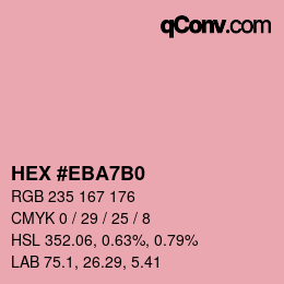 Color code: HEX #EBA7B0 | qconv.com