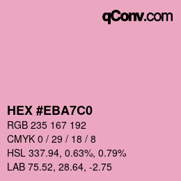 Color code: HEX #EBA7C0 | qconv.com