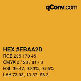 Farbcode: HEX #EBAA2D | qconv.com