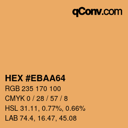 Color code: HEX #EBAA64 | qconv.com