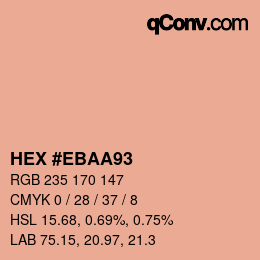 Color code: HEX #EBAA93 | qconv.com