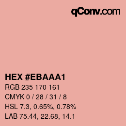 Color code: HEX #EBAAA1 | qconv.com