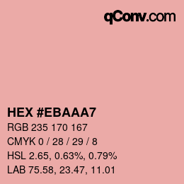 Color code: HEX #EBAAA7 | qconv.com