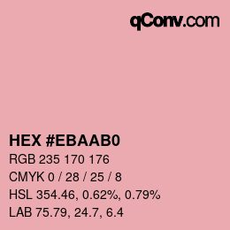 Color code: HEX #EBAAB0 | qconv.com