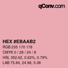 Color code: HEX #EBAAB2 | qconv.com