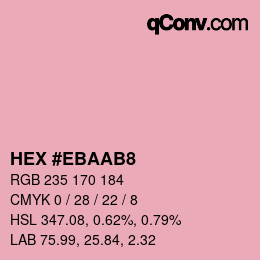 Color code: HEX #EBAAB8 | qconv.com