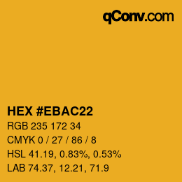 Color code: HEX #EBAC22 | qconv.com