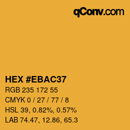 Color code: HEX #EBAC37 | qconv.com