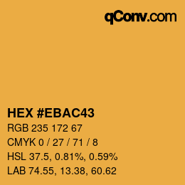 Color code: HEX #EBAC43 | qconv.com
