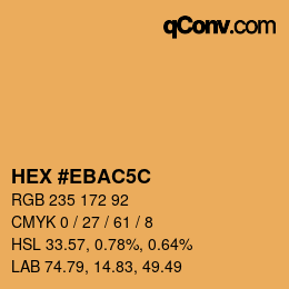 Color code: HEX #EBAC5C | qconv.com